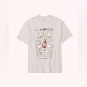 Abercrombie & fitch oversized champagne boyfriend tee